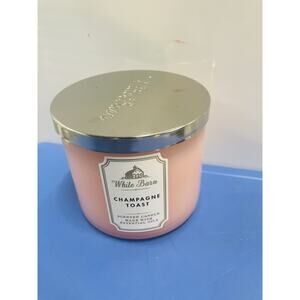 Bath & Body Works 14.5 oz CHAMPAGNE TOAST 3-Wick Candle White Barn Fast Ship
